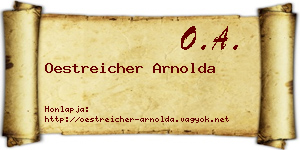 Oestreicher Arnolda névjegykártya